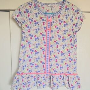 MJ Floral Print Girls' Top with Shorts